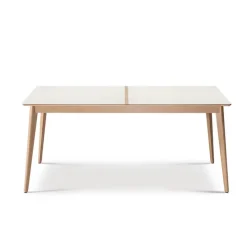 Paul Table à manger scandinave en bois et céramique