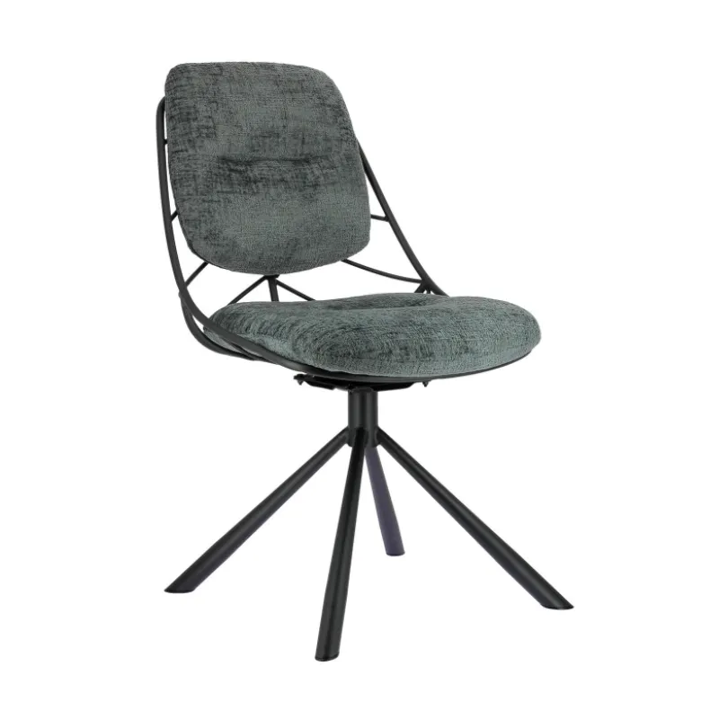 PaulineChaise design confortable pivotante en tissu