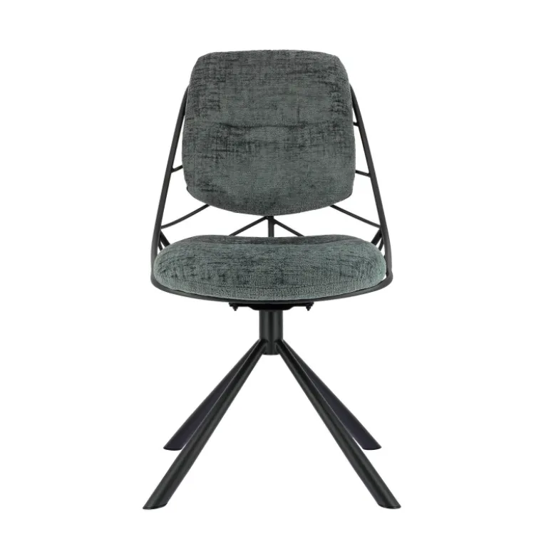 PaulineChaise design confortable pivotante en tissu