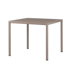 Piave Table de jardin carrée en stratifié avec pieds en aluminium