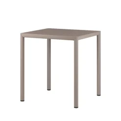 Piave Table de jardin carrée en stratifié avec pieds en aluminium