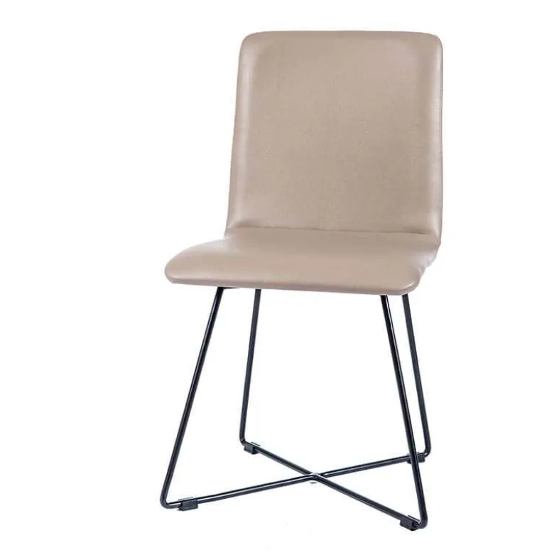 Plaza Chaise design avec pieds filaires en métal