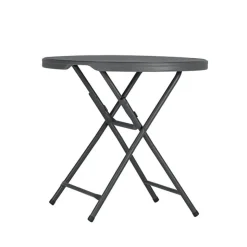 PraxisTable pliante ronde gris foncé