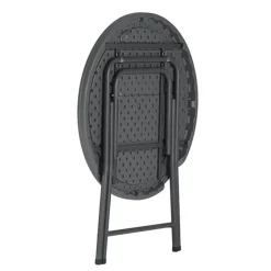 PraxisTable pliante ronde gris foncé