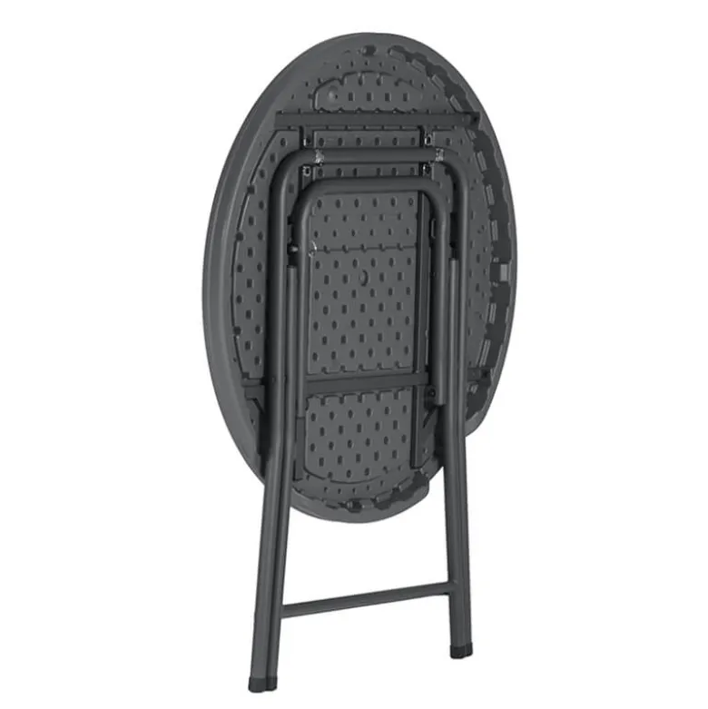 PraxisTable pliante ronde gris foncé
