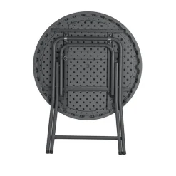 PraxisTable pliante ronde gris foncé