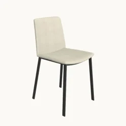 Primera Chaise moderne tissu et pieds métal