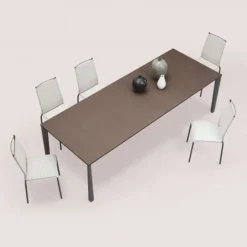 Prisma Ingenia by Bontempi® Table moderne extensible en mélaminé et acier laqué