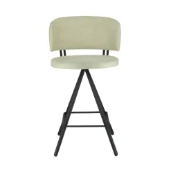 Prélude Tabouret snack en tissu et pieds métal