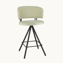 Prélude Tabouret snack en tissu et pieds métal