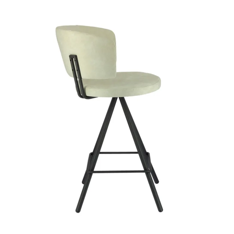 Prélude Tabouret snack en tissu et pieds métal