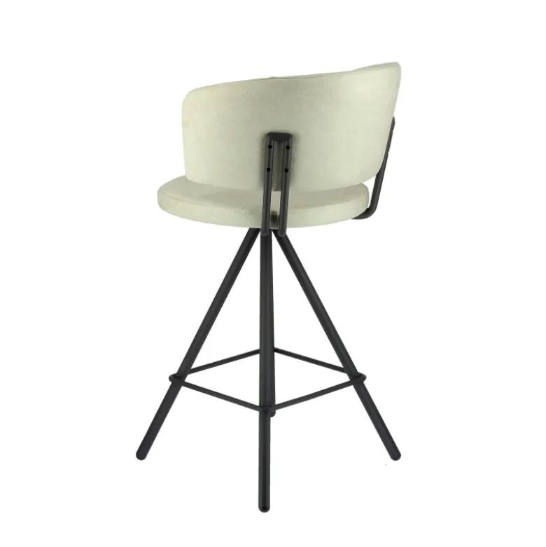 Prélude Tabouret snack en tissu et pieds métal