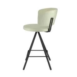 Prélude Tabouret snack en tissu et pieds métal