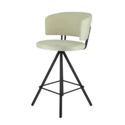 Prélude Tabouret snack en tissu et pieds métal