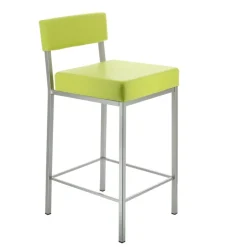 Quinta Tabouret snack moderne en métal et simili