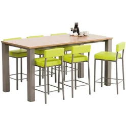 Quinta Tabouret snack moderne en métal et simili