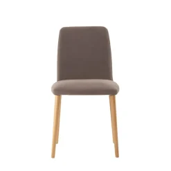 Rob C01 Mobitec® Chaise moderne en tissu rembourrée avec pieds en bois massif