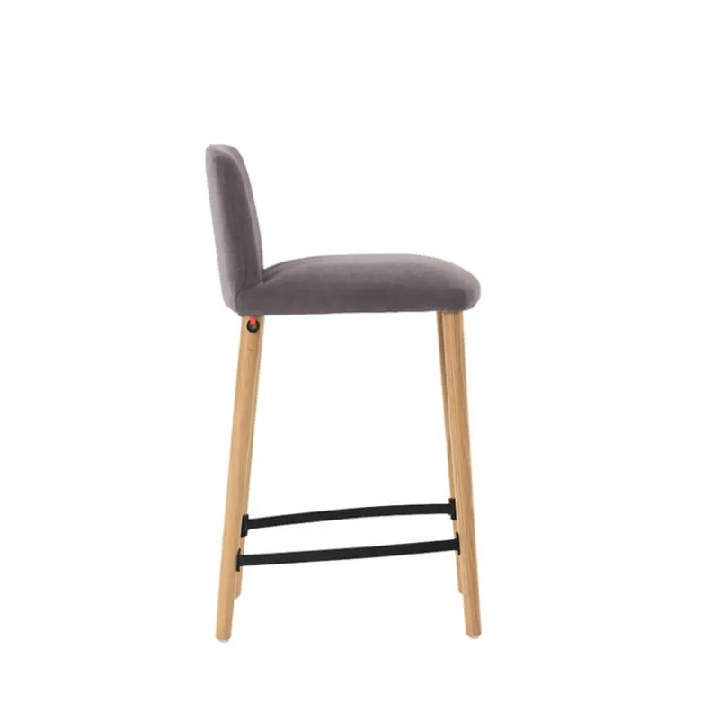 Rob C05 Mobitec® Tabouret snack en tissu et bois massif