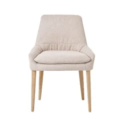 Saga Mobitec® Chaise confortable en tissu et pieds bois