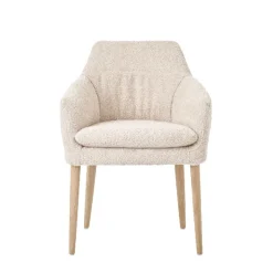 Saga Mobitec® Fauteuil confortable en tissu et pieds en bois