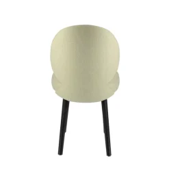Severus Chaise cosy en tissu et pieds bois