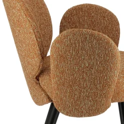 Severus Fauteuil cosy en tissu avec pieds bois
