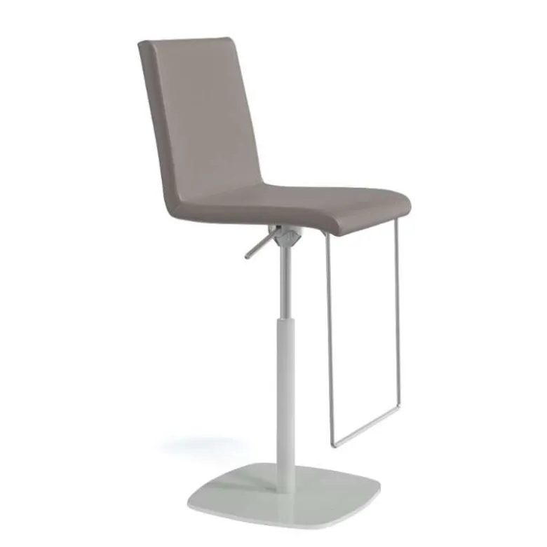 Sherpa Tabouret en simili réglable en hauteur et pivotant rembourré