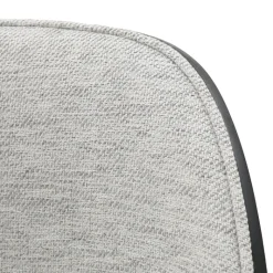 SimoneChaise bimatière en tissu dossier bois avec pieds en métal