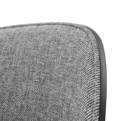 SimoneChaise bimatière en tissu dossier bois avec pieds en métal