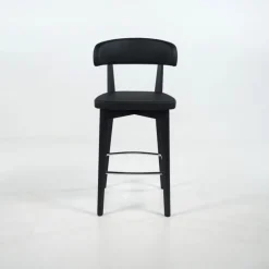 Siren Tabouret snack en bois massif avec assise et dossier rembourrés