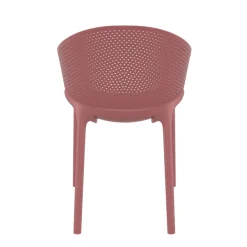 Sky Pro Fauteuil moderne empilable avec coque microperforée en polypropylène