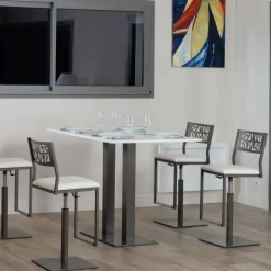 Slide Carrier® Tabouret pivotant et réglable en hauteur style industriel