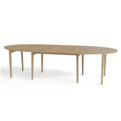 SM78 Table ovale extensible en bois massif fabriquée au Danemark