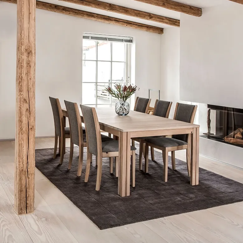 SM23/24 Table rectangulaire extensible en bois massif fabriquée au Danemark