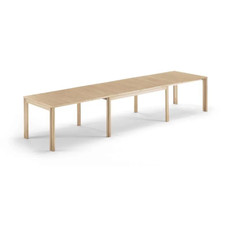 SM23/24 Table scandinave rectangulaire en bois avec allonges