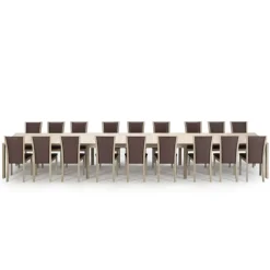 SM23/24 Table scandinave rectangulaire en bois avec allonges