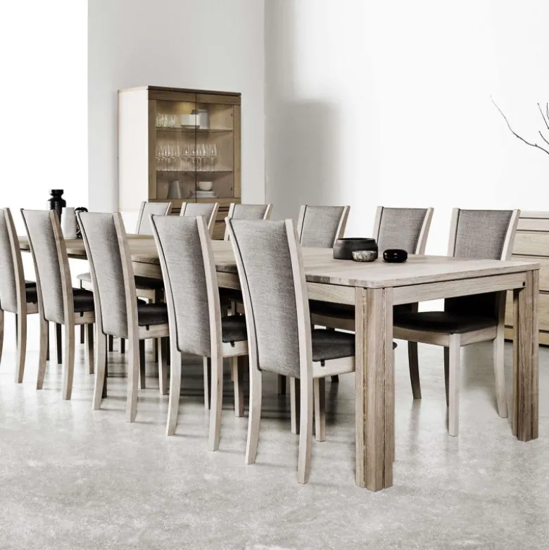 SM23/24 Table scandinave rectangulaire en bois avec allonges