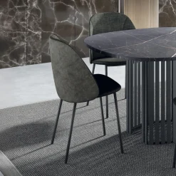 Soda Chaise cosy en tissu avec pieds en métal