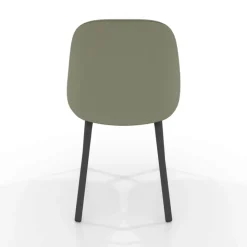 Sofia Chaise cosy en simili avec pieds métal