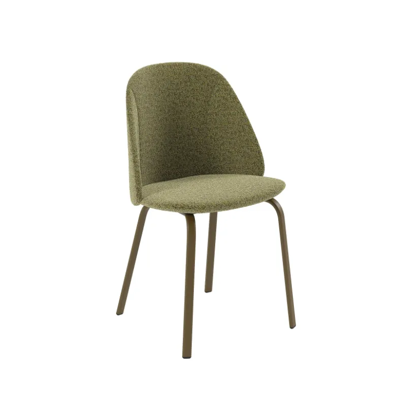 Sofia Chaise tissu confortable avec pieds en métal