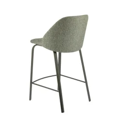 Sofia Tabouret snack confortable en tissu avec pieds en métal