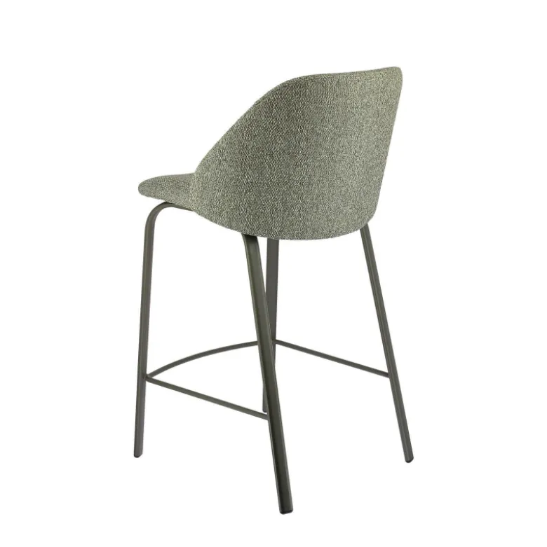 Sofia Tabouret snack confortable en tissu avec pieds en métal
