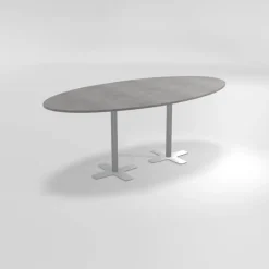 Spinner 2 Table hauteur 90 cm ovale en stratifié avec deux pieds