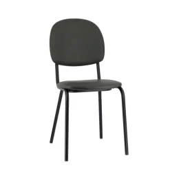 STR5 Chaise de cuisine en simili et métal