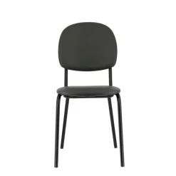 STR5 Chaise de cuisine en simili et métal