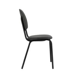 STR5 Chaise de cuisine en simili et métal