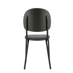 STR5 Chaise de cuisine en simili et métal