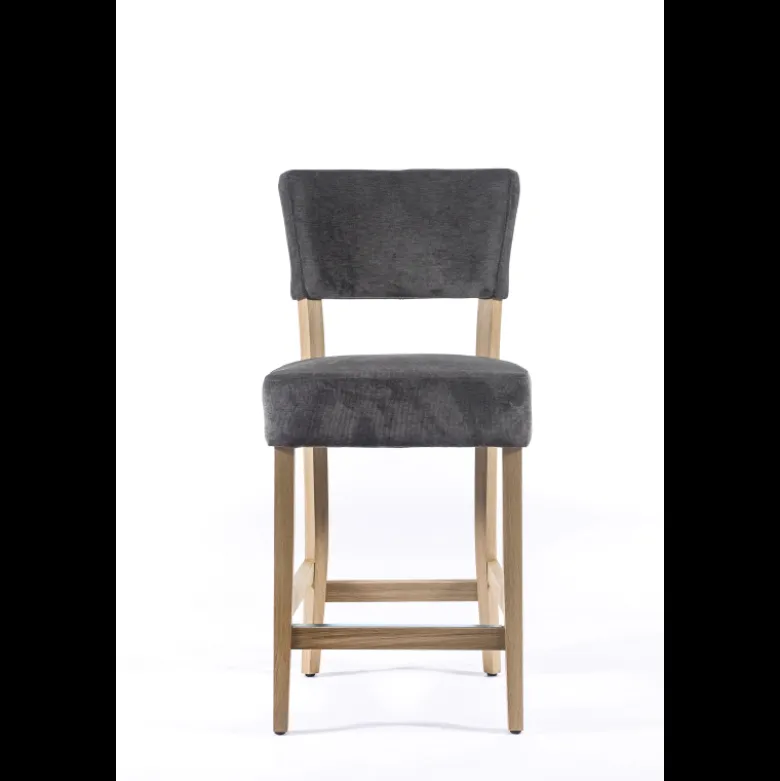 Tabouret snack en tissu et bois – BarSteffi