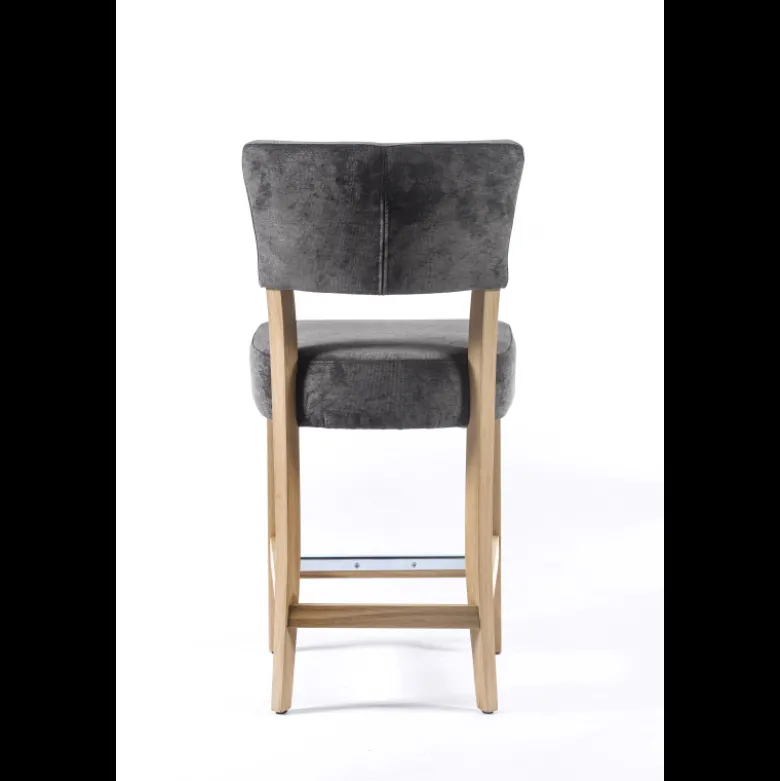 Tabouret snack en tissu et bois – BarSteffi