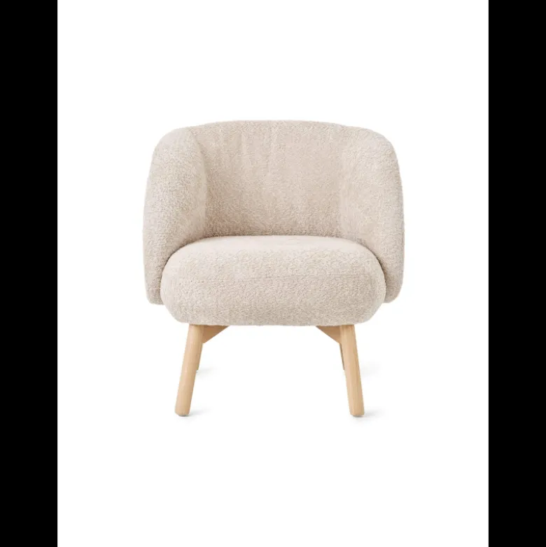 Thalia Mobitec ® Fauteuil confortable en tissu avec pieds en bois